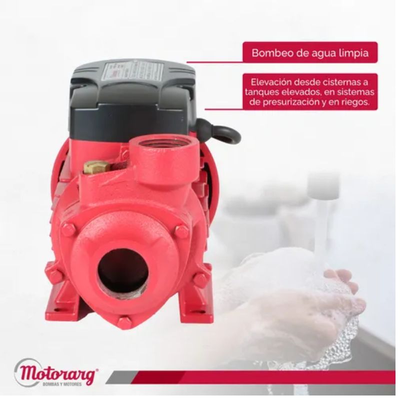 Bomba Periférica Motorarg 1/2 Hp Pf 50 M Monofásica - Imagen 3
