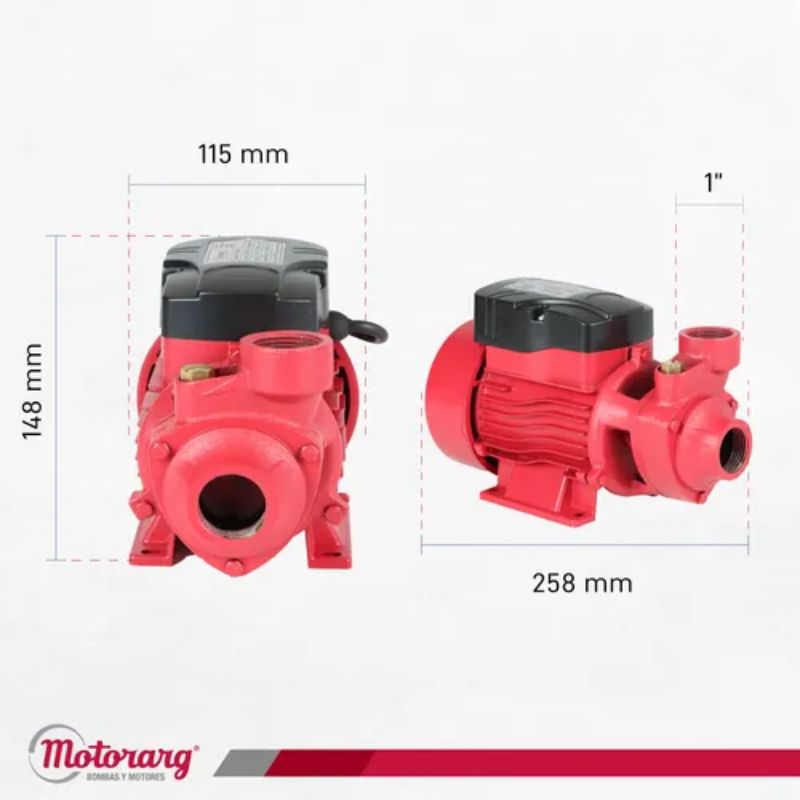 Bomba Periférica Motorarg 1/2 Hp Pf 50 M Monofásica - Imagen 4