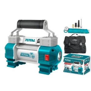 Compresor Aire Doble 2 Pistón 12v Auto 4x4 Moto 120psi TTAC2506 Total