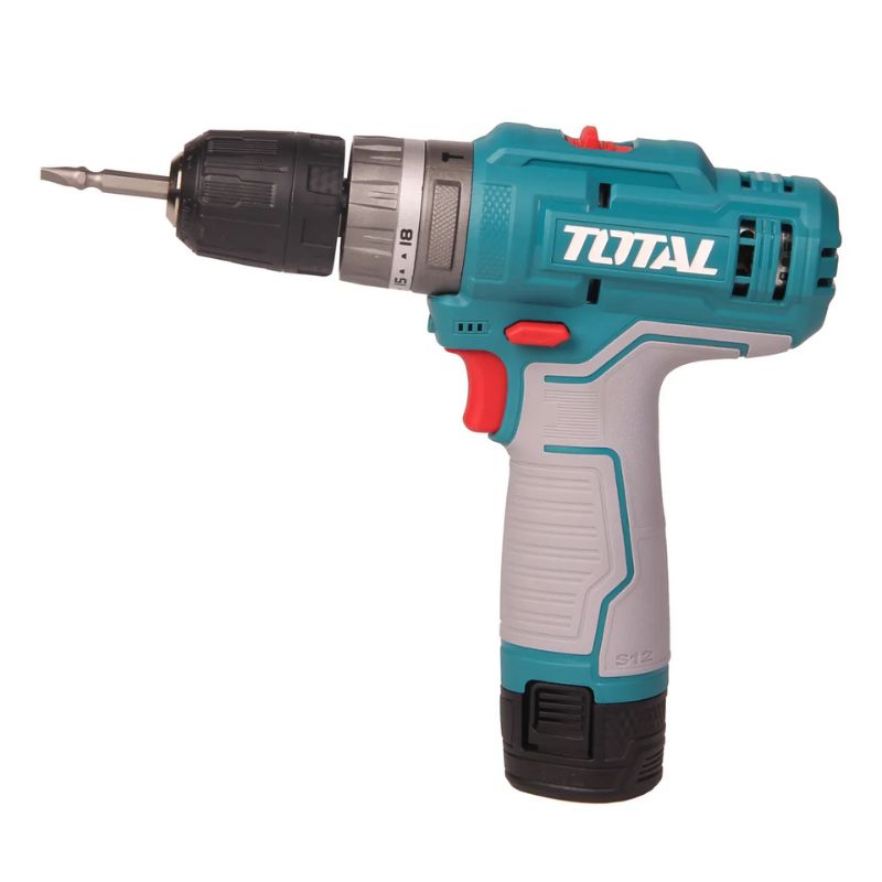 Taladro Percutor Profesional Inalambrico 12v 1500 Rpm Incluye Maletín, Mechas y Baterías TIDLI12202 TOTAL - Imagen 3