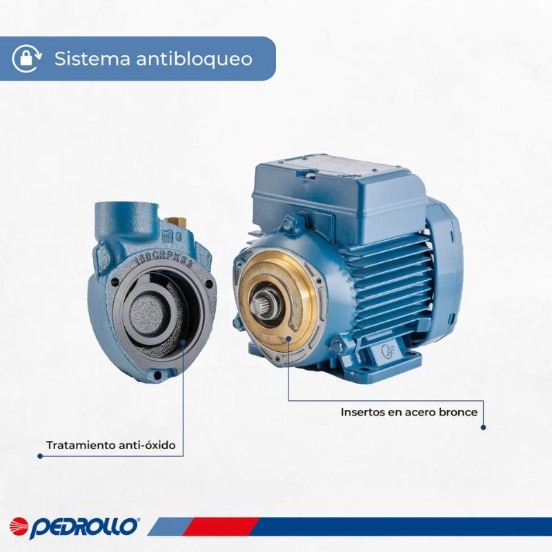 Bomba Periférica PKM60 0.5Hp Monofásica PEDROLLO - Imagen 4