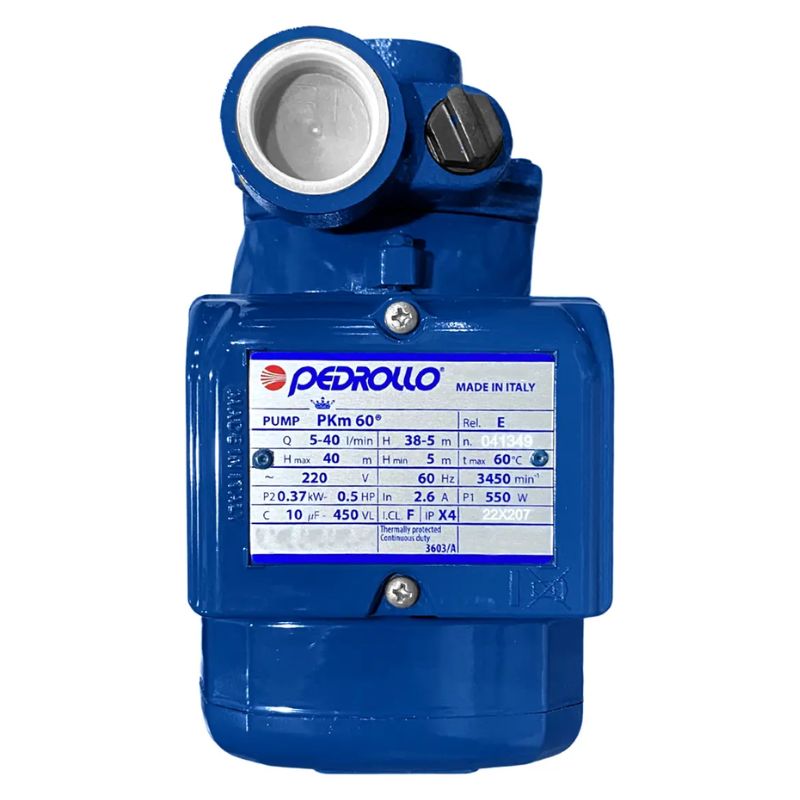 Bomba Periférica PKM60 0.5Hp Monofásica PEDROLLO - Imagen 6
