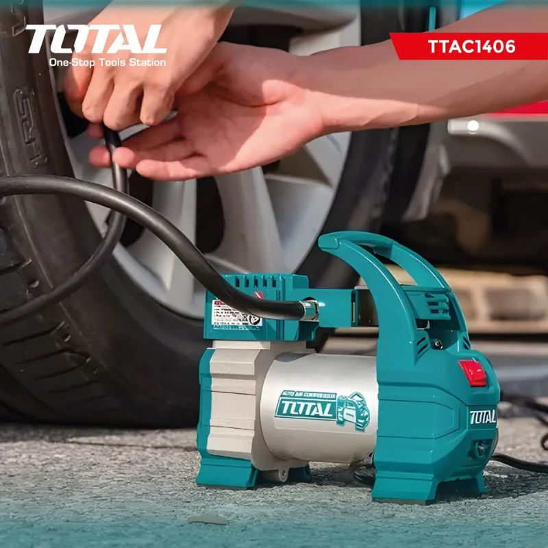 Compresor De Aire Inflador Portatil 140psi TTAC1406 TOTAL - Imagen 6
