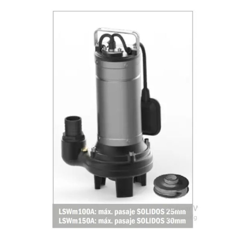 Bomba Desagote de agua Cloacal Sumergible LSWM150A 1.5 HP 13Mts LEO - Imagen 4