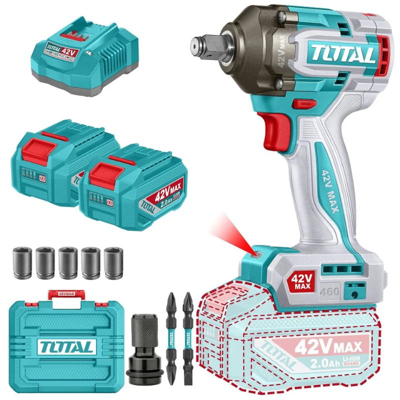 Llave De Impacto 42v 1/2'' Brushless 460nm TIWLI42462 Industrial TOTAL