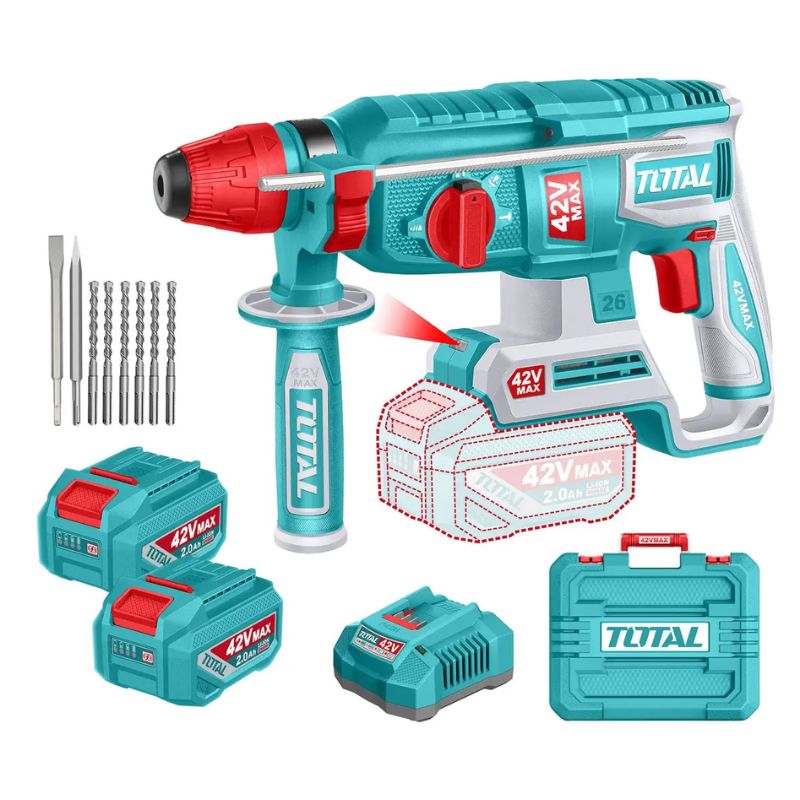 Rotomartillo Inalambrico Brushless Sds Plus 42v 26mm TRHLI422682 TOTAL