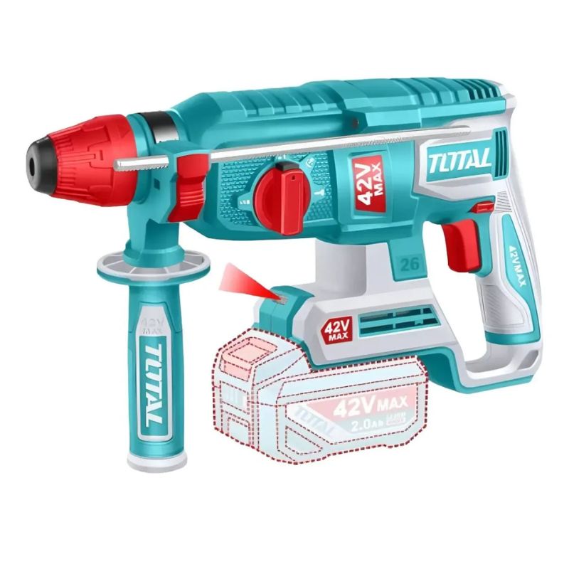 Rotomartillo Inalambrico Brushless Sds Plus 42v 26mm TRHLI422682 TOTAL - Imagen 2