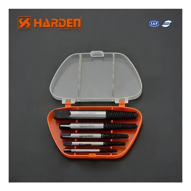 Juego Extractor De Tornillos Cortados Rosca Izquierda Modelo 610555 HARDEN - Imagen 3
