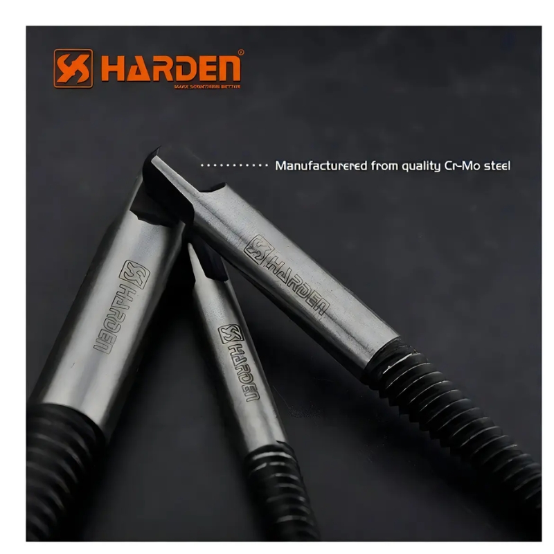 Juego Extractor De Tornillos Cortados Rosca Izquierda Modelo 610555 HARDEN - Imagen 4