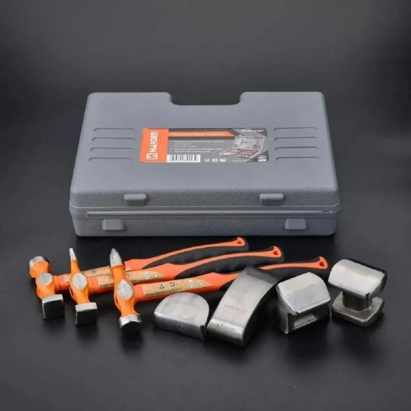 Juego Chapista Profesional 3 Martillos 4 Aguantadores Modelo 590527 HARDEN - Imagen 2