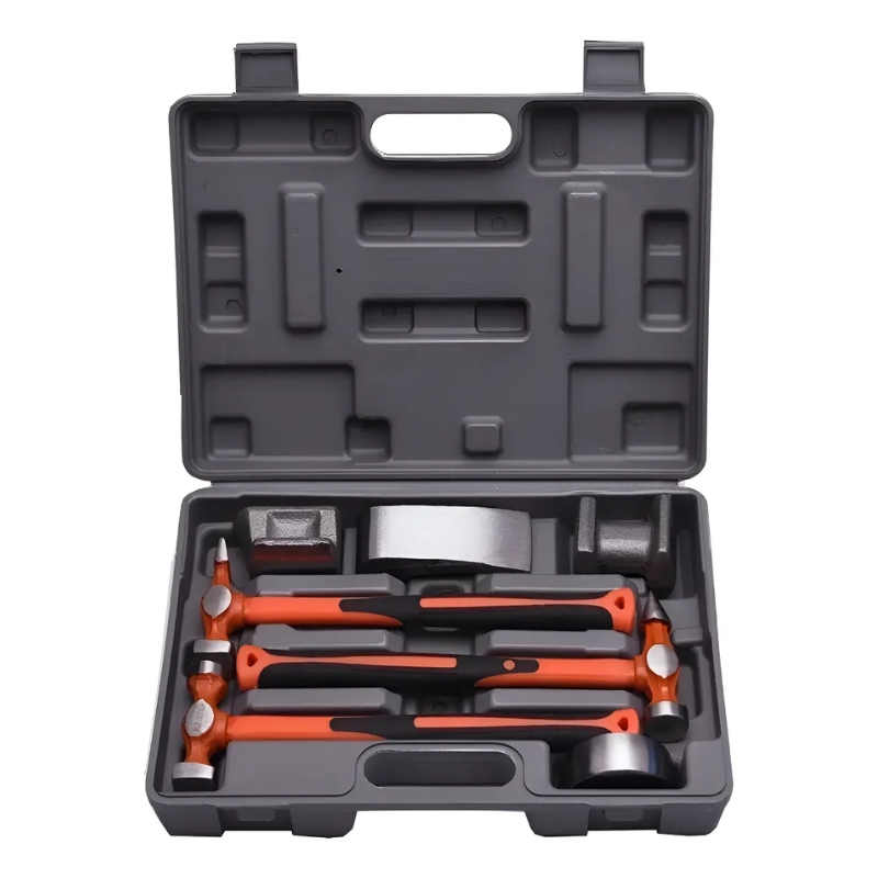 Juego Chapista Profesional 3 Martillos 4 Aguantadores Modelo 590527 HARDEN