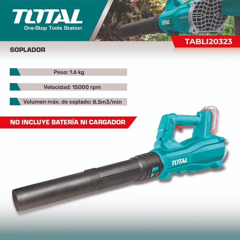 Soplador 20v 15000rpm TABLI20323 TOTAL - Imagen 2