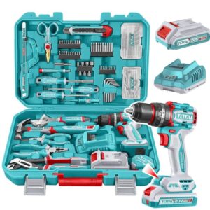 Kit Taladro 20v Inalambrico + 166 Accesorios + Maletin THKTHP41667 TOTAL